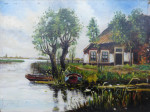 Na restauratie, schilderij boerderij, K.J.P. v.d. Hoek